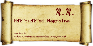 Mátyási Magdolna névjegykártya
